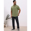 INSPIRE CHIC Men's Linen Chest Pocekt Short Sleeve Casual Hawaiian Beach Polo Shirts - 2 of 4