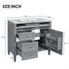 Tramull Modern Bathroom Vanity Set with Mirror, Soft Close Doors & Drawers, Storage Cabinet for Single Sink - 3 of 4