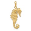 Black Bow Jewelry 14k Yellow Gold 3D Seahorse Pendant - 3 of 4