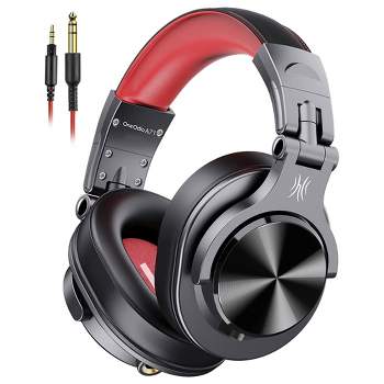 OneOdio A71 Studio Portable Foldable Wired Over Ear Headphones w/ Stereo Sound and In Line Mic for DJ, Mixer, Electronic Keyboard, and Guitar