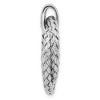 Black Bow Jewelry Rhodium Plated Sterling Silver & CZ Braided Round Pendant, 22 x 29mm - 2 of 4