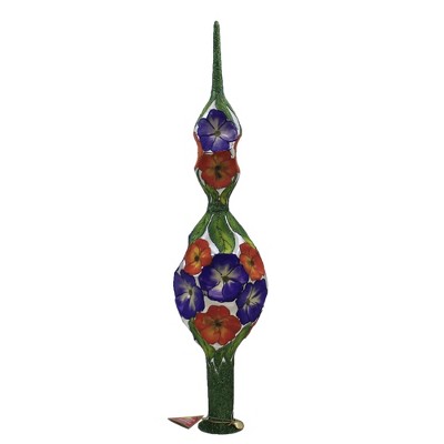 Morawski 21.5" Pansy Patch Floral Tree Topper Finial Flower Spring Bouquet  -  Tree Toppers