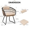 Pellebant Patio Rattan Dining Chairs Set Outdoor Dining Chairs with Cushions and Armrest Wicker Dining Armchairs Porch Chairs - 2 of 4