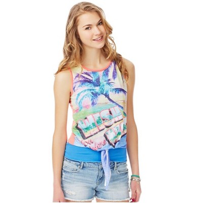 Aeropostale Womens Wish You Were Here Tank Top