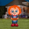 Gemmy Airblown Inflatable Chucky w/Banner Universal (WM), 5 ft Tall, Multi - 2 of 4