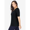 Jessica London Women's Plus Size Stretch Cotton Square Neck Tee - 4 of 4