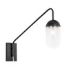 Elegant Lighting Kace 1 light Black and Clear glass wall sconce - 4 of 4