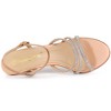 Allegra K Women's Ankle Strap Open Toe Rhinestone Kitten Heel Sandals - 4 of 4