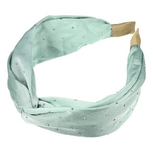 Unique Bargains Women's Fashion Faux Diamond Knitted Crossover Headband 5.91"x2.17" 1 Pc - 1 of 4