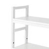 YIYIBYUS Computer Desktop Bookcase 2-Tier Multipurpose White Countertop Wood Rack Organizer - 4 of 4