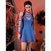 Whizmax Women's Chucky Costume Deluxe Adult Good Guy Costume Dress Cosplay Party Halloween Costume Blue M - 3 of 4