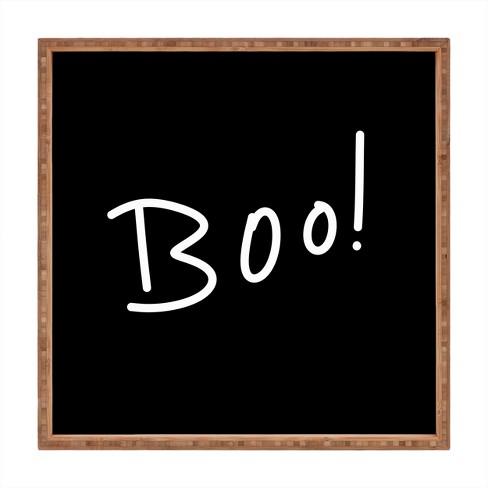 Lisa Argyropoulos Halloween Boo  Rectangular Bamboo Tray - Deny Designs - image 1 of 2