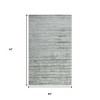 Silver And Gray Abstract Hand Woven Area Rug - 3 of 4