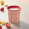 Arch Embossed Ceramic Jar Candle Coral 12oz - Hearth & Hand™ with Magnolia - 2 of 3
