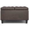 NicBex Square Linen Storage Ottoman Bench,Storage Ottoman with Lift Lids and Stitched Tuft Design,Modern Storage Bench for Living Room,Bedroom - 2 of 4