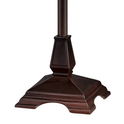 Tiffany Bronze 62" Floor Lamp with Stained Glass Shade