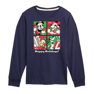 Boys' - Disney - Mickey and Friends Happy Holidays Long Sleeve Graphic T-Shirt - 1 of 4