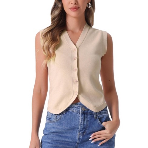 Sleeveless knitwear womens sales