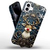 BONGEEK Case Compatible with iPhone 16,Scratch Resistant Hybrid 2-Layer Hard Shell Bright Phone Case,Christmas Snowflake Reindeer Lovely - 2 of 4