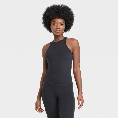 Women's Essential Racerback Tank Top - All In Motion™ Heathered Black Xl :  Target