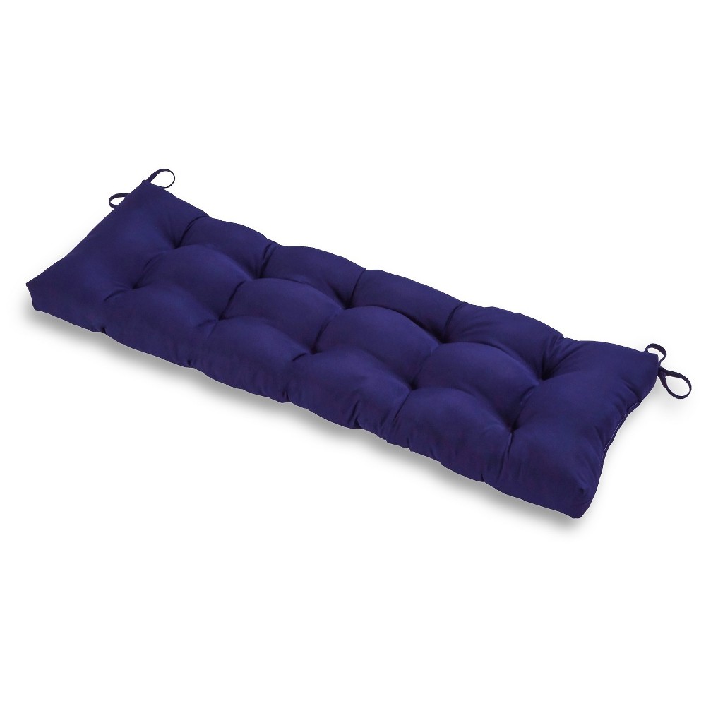 Photos - Pillow Kensington Garden 18"x51" Solid Outdoor Bench Cushion Navy: UV & Water-Res