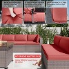ALAULM 13PCS Outdoor Patio Furniture Set,Rattan Sectional Sofa Patio Conversation Sets with Gas Propane Fire Pit Table - 2 of 4