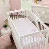NoJo Disney Princess Enchanting Dreams White and Pink Cinderella A Dream is a Wish Your Heart Makes 100% Cotton Photo Op Nursery Fitted Crib Sheet - 4 of 4