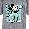 Men's - Disney - Mickey Light Blue Vintage Short Sleeve Graphic T-Shirt - 2 of 4