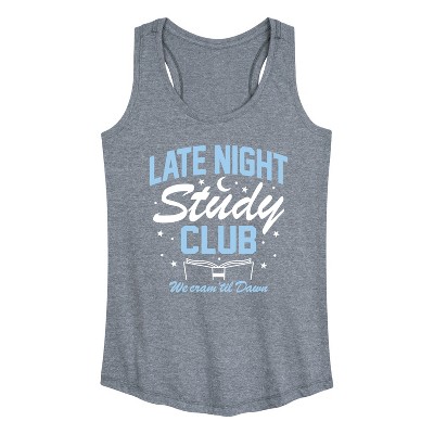 Women's - Instant Message - Late Night Study Club Graphic Racerback Tank