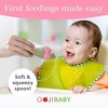 Goji Baby 4 oz Silicone Baby Food Dispensing Spoon 2 Pack - Great for 4+ Month Infants - Includes Stopper (Pink) - 2 of 4