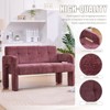 TiramisuBest Nordic Double Armchair Chenille Loveseat Compact Sofa Bedroom Living Room Pair Ready - 4 of 4