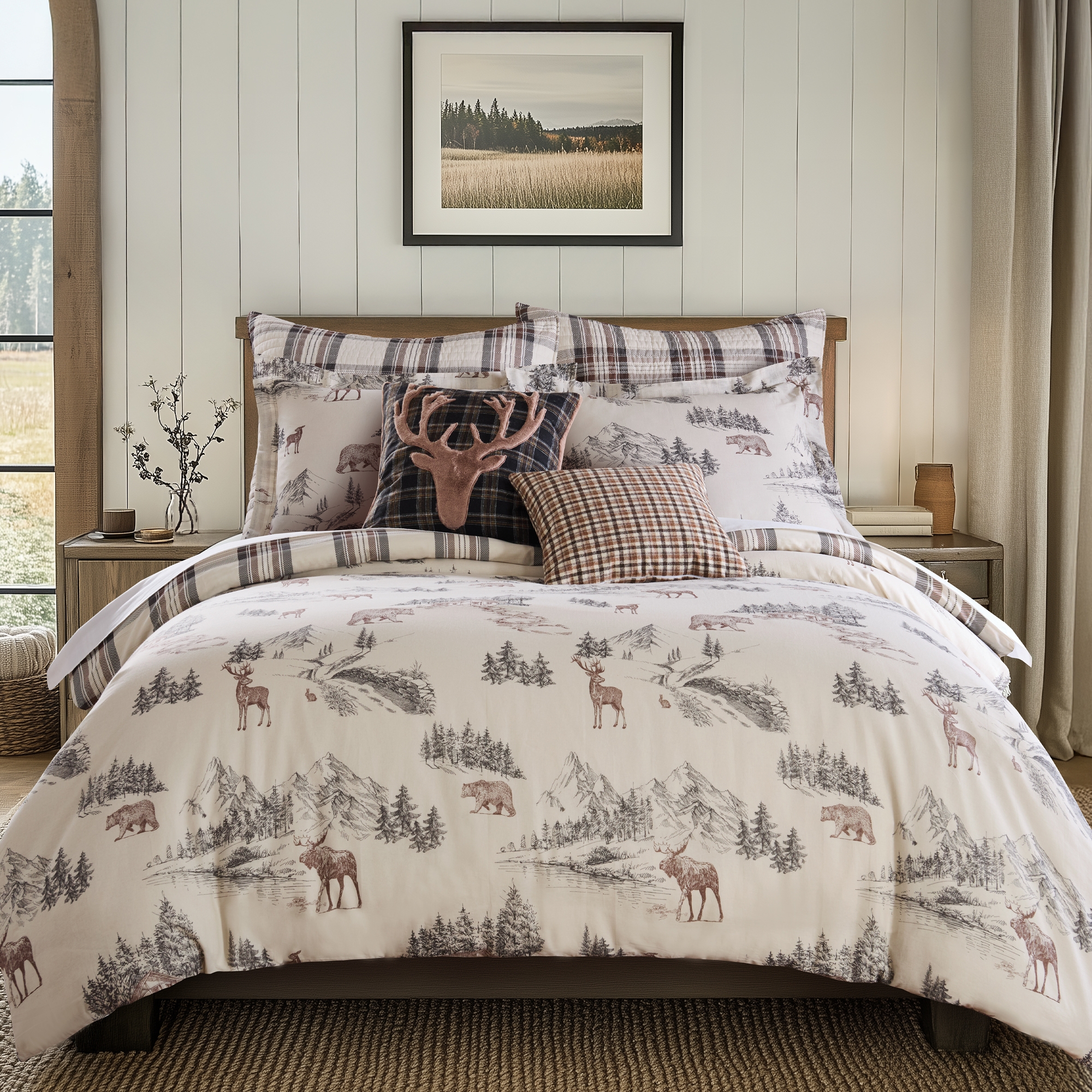 Lodge Toile Full/Queen Comforter Set - Levtex Home