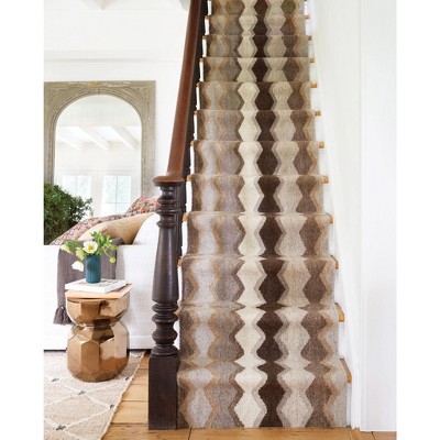 Neutral Geometric Handwoven Wool and Cotton Rug 2' x 3'