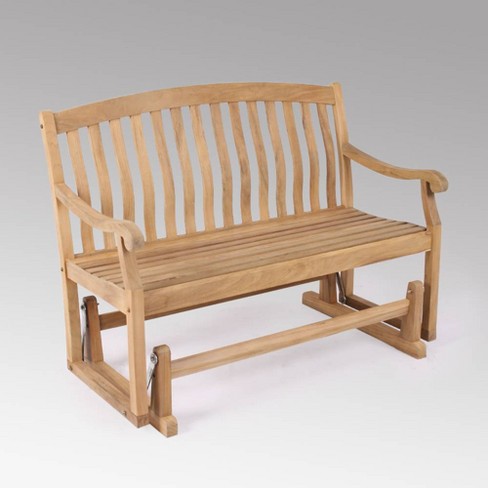 Sherwood Glider Bench Teak Cambridge Casual Weather resistant 2 seater Patio Furniture Target