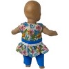 Doll Clothes Superstore Flower Top With Blue Pants Fits 14-15 Inch Baby Dolls - 4 of 4