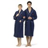 Linum Home Textiles Hotel Collection 100% Turkish Cotton Unisex Waffle Terry Embroidered Bathrobe with Satin Piped Trim - Pumpkin Head - 2 of 3