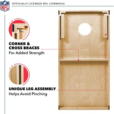 Philadelphia Eagles 2'x4' Solid Wood Cornhole Set with Bean Bags
