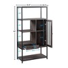 5-Tier Bookcase Home Office Bookshelf, Industrial Style Steel Frame Open Display Shelf Storage Organizer, Standing Shelf Unit for Bedroom, Living Room - 2 of 4