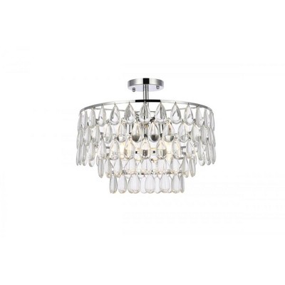 Elegant Lighting Mila 18 inch flush mount in chrome