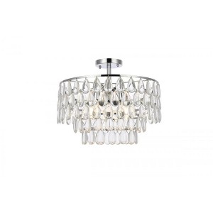 Elegant Lighting Mila 18 inch flush mount in chrome - 1 of 4