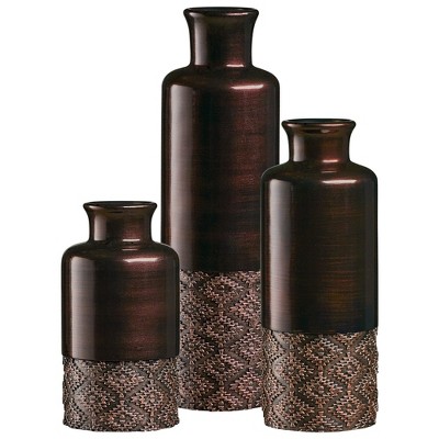 Creative Scents Dublin Vases Set of 3 Home Decor Vases, Mantel Decor, Premium Décor, Centerpiece Table Decorations for Your Dining Table, Living Room, Office, Bathroom, Shelf Decor