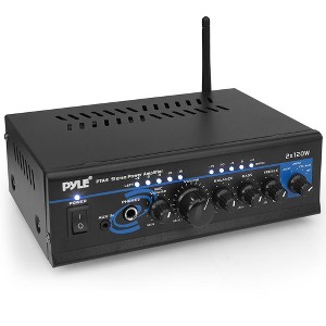 Pyle PTA4 Bluetooth 2-Channel Mini Stereo Power Amplifier 2 x 120 Watt with AUX/CD Inputs - 1 of 4