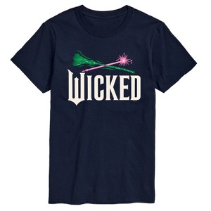 Men's - Wicked - Wand And Broomstick Logo Short Sleeve Graphic T-Shirt - 1 of 4