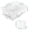 YIGII Divided Serving Tray with Lid and Handles 9 Compartments Snack Box Container Charcuterie Organizer Snackle Box Container for Candy,Nuts，White - 4 of 4