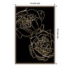 Amanti Art Peonies in gold and black by Rosana Laiz Blursbyai Canvas Wall Art Print Framed 16 x 23-in. - 4 of 4