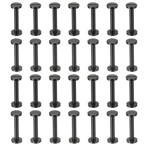 Unique Bargains Brass Rust-proof Durable Leather Belt Scrapbook Binding Chicago Screws 25 Sets - 1 of 4