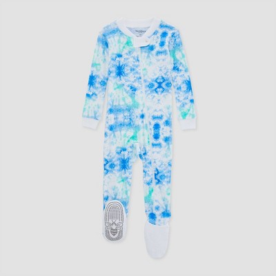 Burt's Bees Baby® Baby Boys' Tie-Dye Organic Cotton Footed Pajama - Blue 3-6M