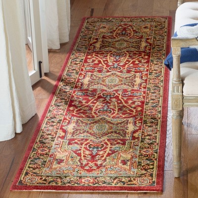 Safavieh Mahal Red and Navy Synthetic Runner Rug 2'2" x 20'