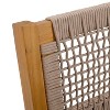 Syemin Patio Accent Chairs Set of 2, Outdoor Chair, Park Love Seat with Breathable Sling Fabric for Lawn, Garden and Porch, Brown,23.25"*24"*35" - 3 of 4