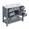TUYOHW Bathroom Vanity with Top Sink, Modern Bathroom Storage Cabinet with 2 Soft Closing Doors and 6 Drawers, Single Sink Bathroom Vanity - 2 of 4